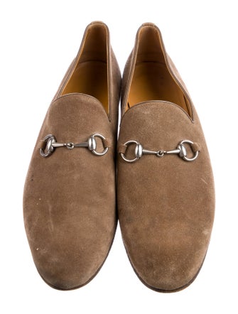 Gucci Horsebit Accent Suede Loafers