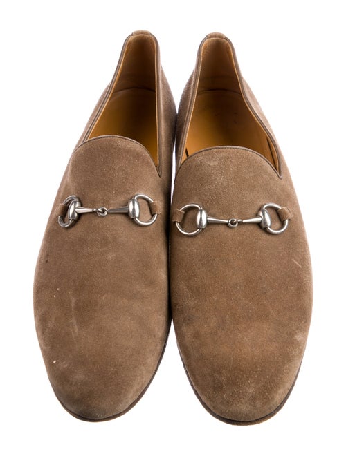 Gucci Horsebit Accent Suede Loafers