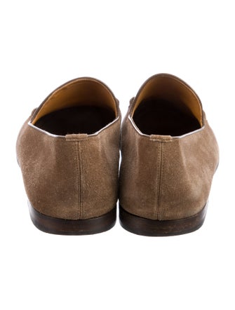 Gucci Horsebit Accent Suede Loafers