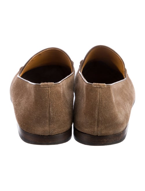 Gucci Horsebit Accent Suede Loafers