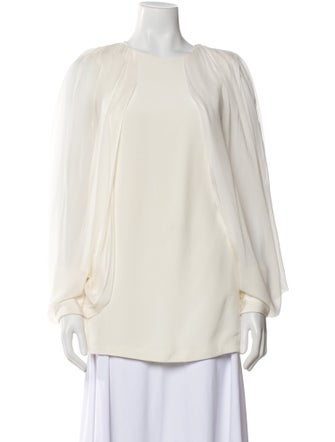 Gucci Silk Crew Neck Blouse