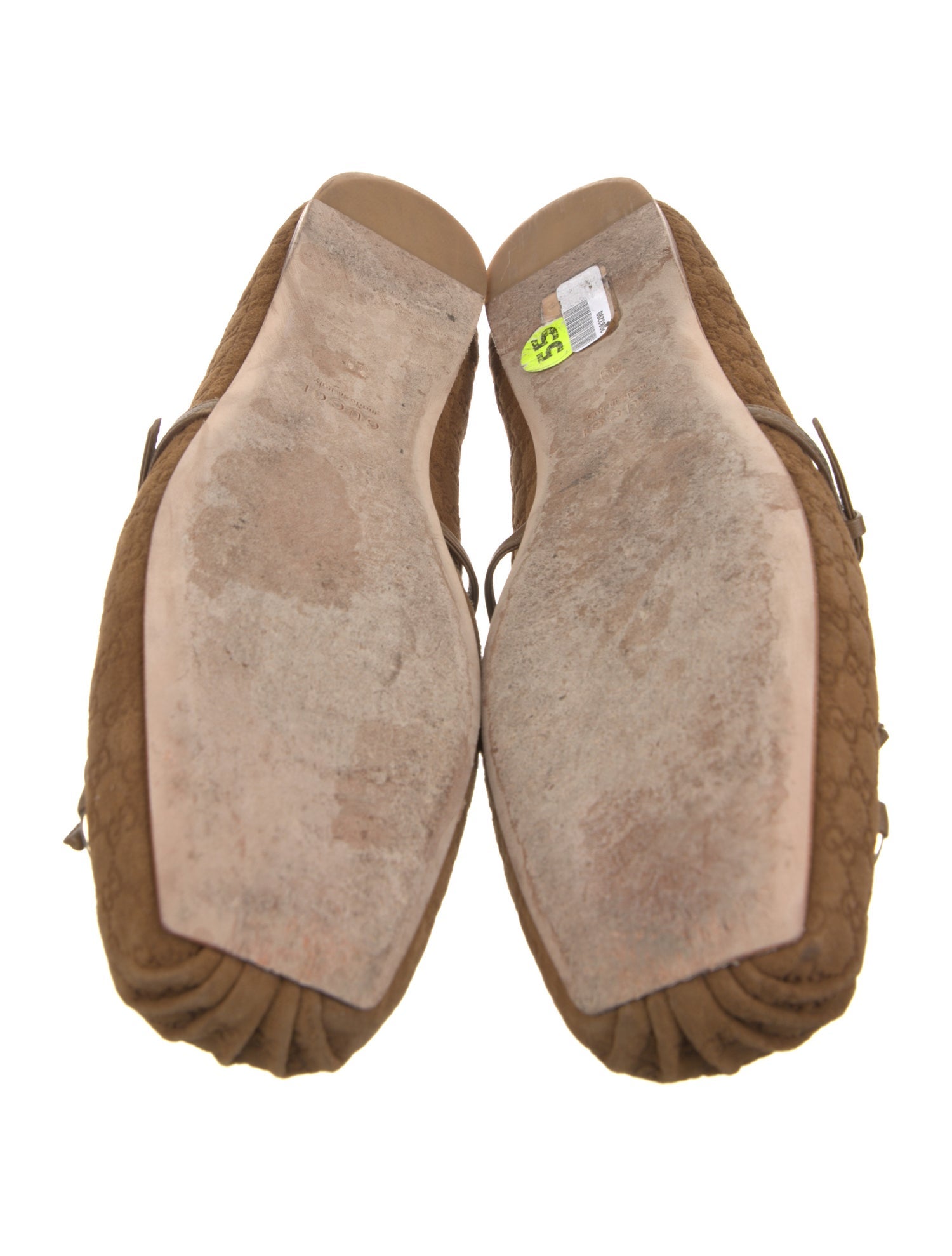 Gucci Horsebit Accent Suede Ballet Flats