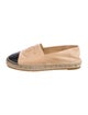 Chanel Interlocking CC Logo Leather Espadrilles