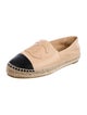 Chanel Interlocking CC Logo Leather Espadrilles
