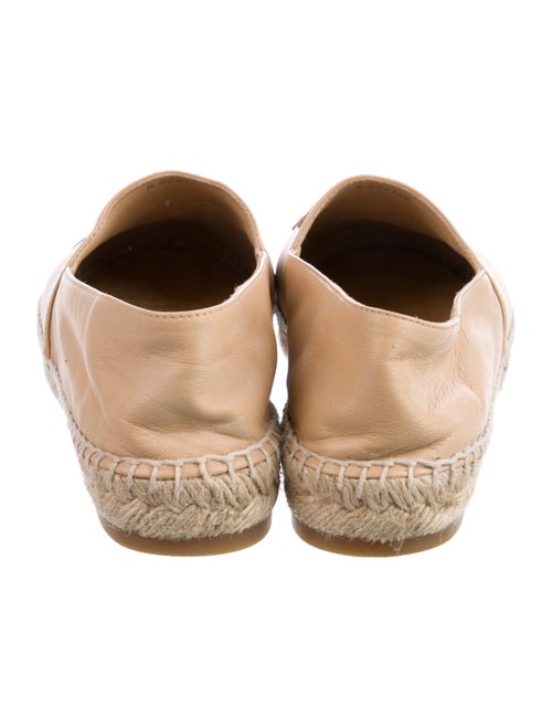 Chanel Interlocking CC Logo Leather Espadrilles