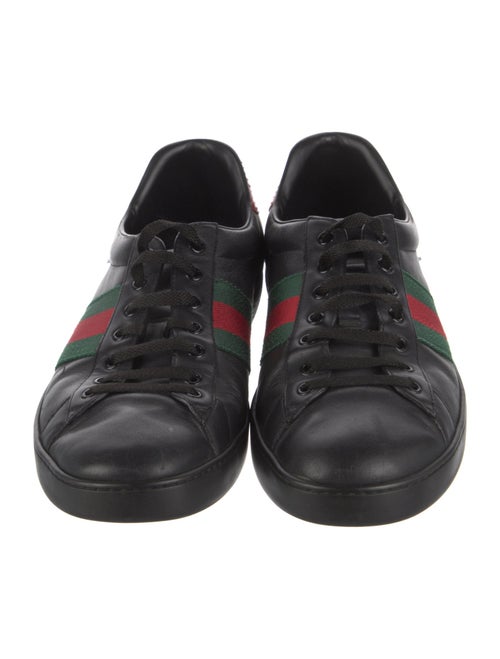 Gucci Web Accent Leather Sneakers