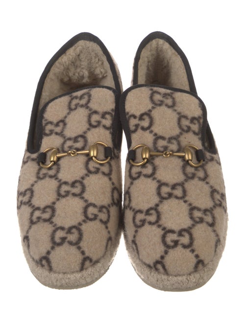 Gucci Horsebit Accent Wool Slippers