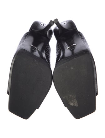 Gucci Embossed Leather Slides