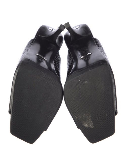 Gucci Embossed Leather Slides