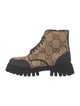 Gucci Canvas Printed Combat Boots