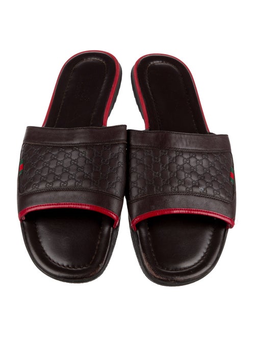 Gucci GG Signature Leather Slides
