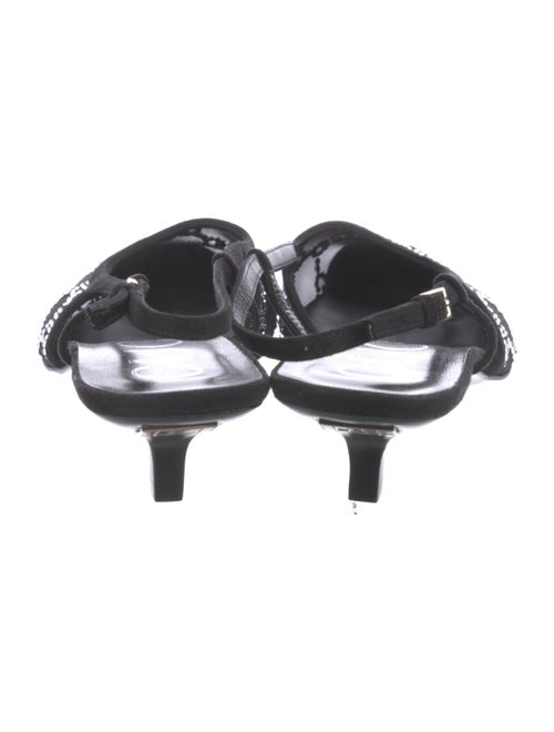 Gucci GG Signature Mesh Slingback Pumps