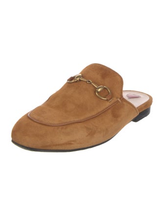 Gucci Horsebit Accent Suede Mules