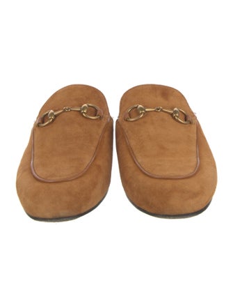 Gucci Horsebit Accent Suede Mules