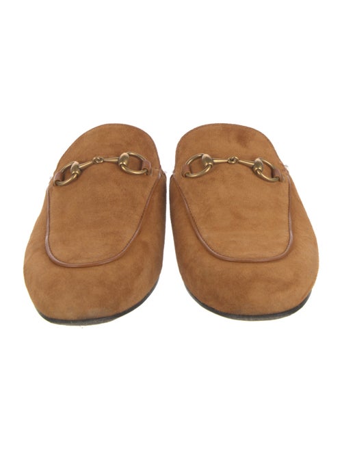 Gucci Horsebit Accent Suede Mules