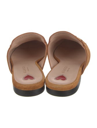 Gucci Horsebit Accent Suede Mules