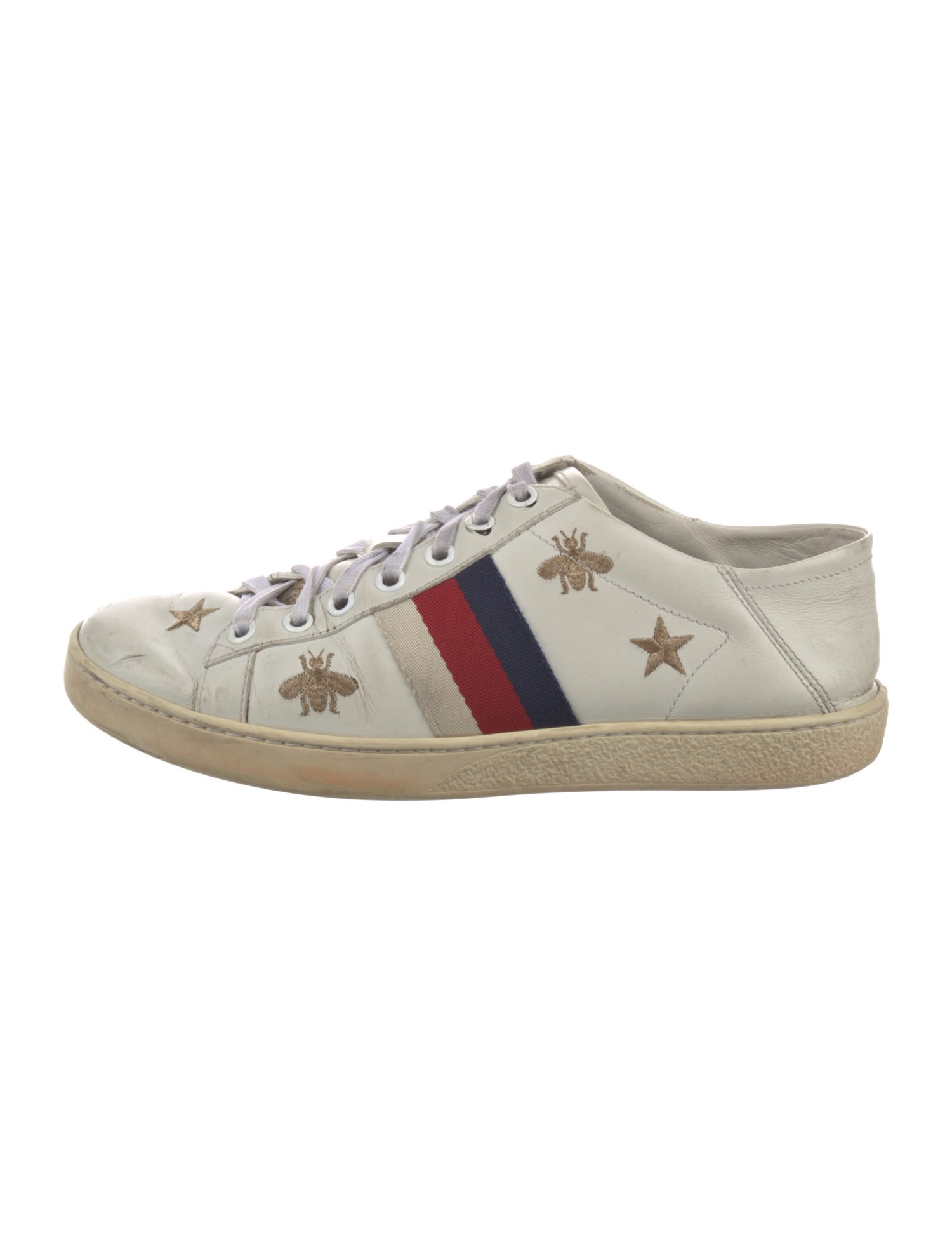 Gucci Sylvie Web Accent Leather Sneakers