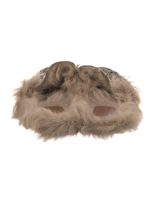 Gucci Horsebit Accent Jacquard Slippers