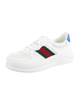 Gucci Web Accent Leather Sneakers