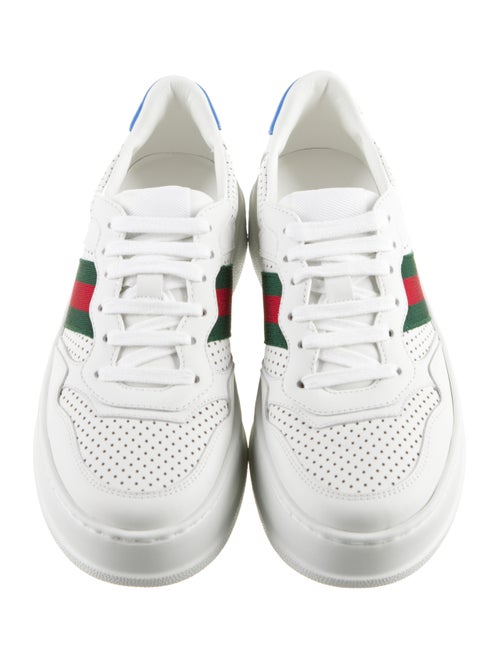 Gucci Web Accent Leather Sneakers