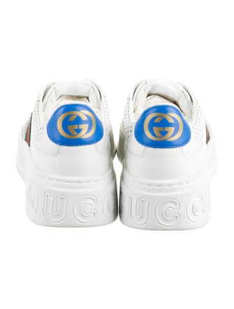 Gucci Web Accent Leather Sneakers