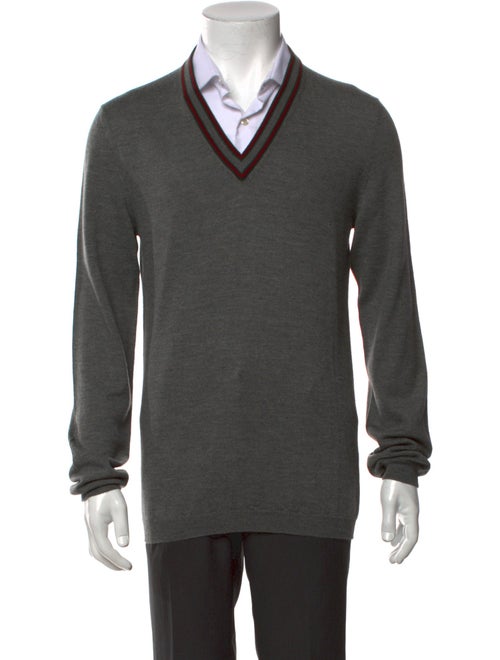 Gucci Web Accent Wool Pullover