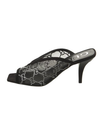 Gucci GG Crystal Mesh Mules