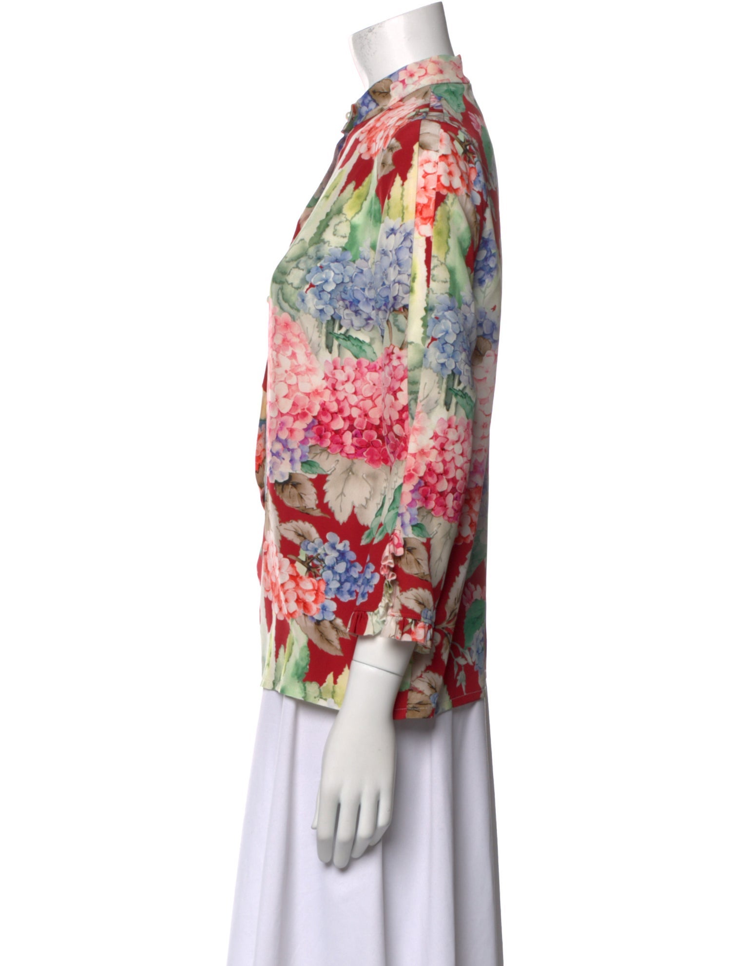 Gucci Silk Floral Print Blouse