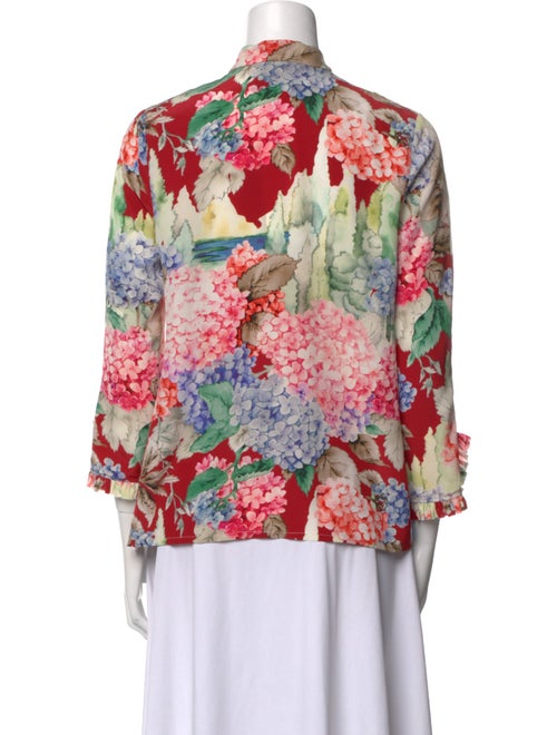 Gucci Silk Floral Print Blouse