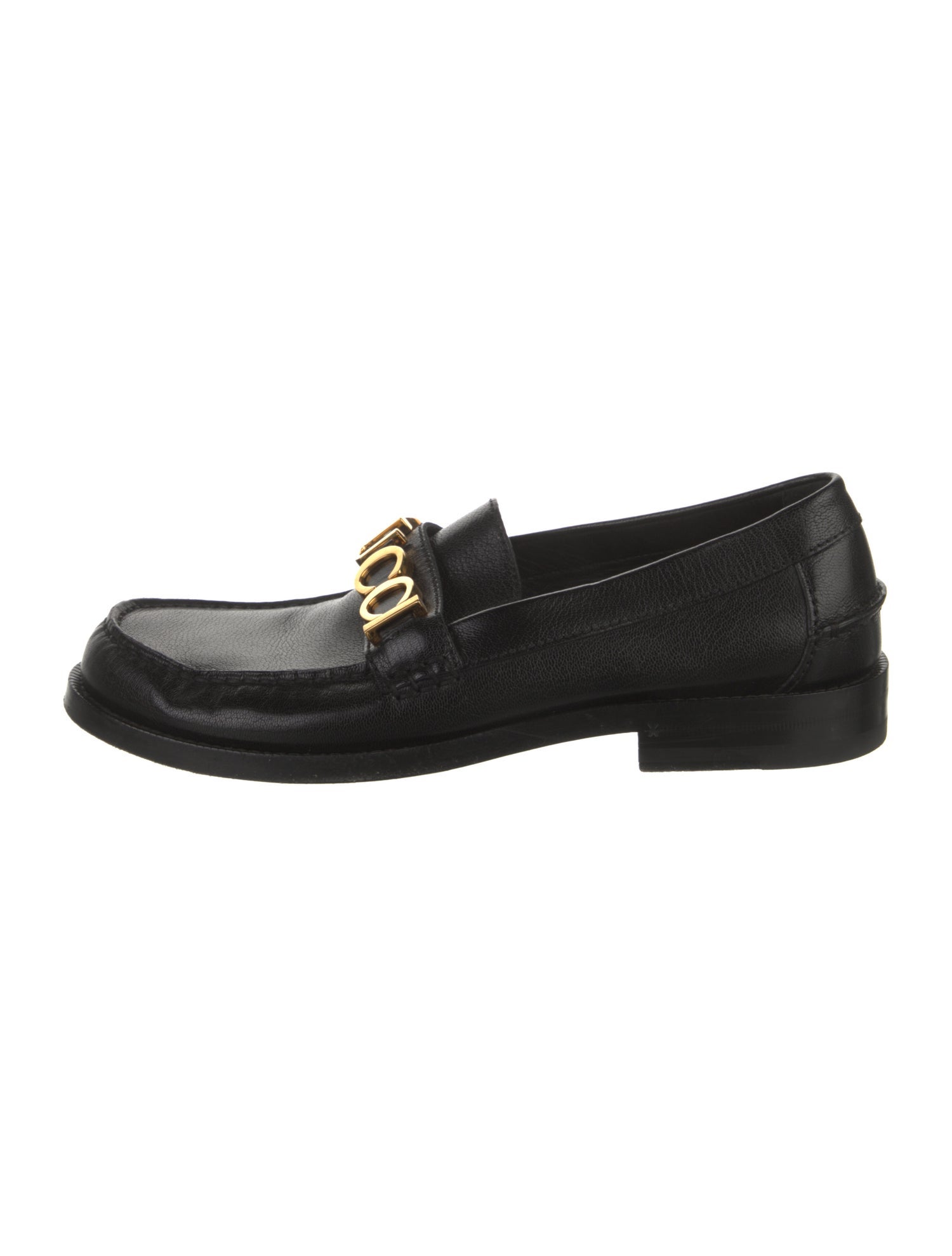 Gucci Signature Logo Leather Loafers