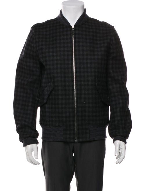 Gucci Wool Plaid Print Bomber Jacket