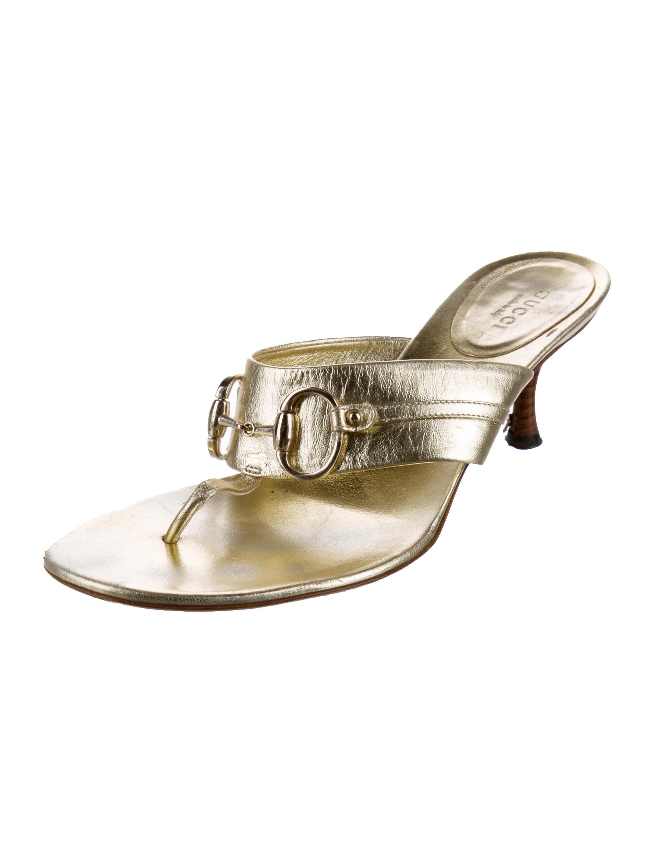 Gucci Horsebit Accent Leather Slides