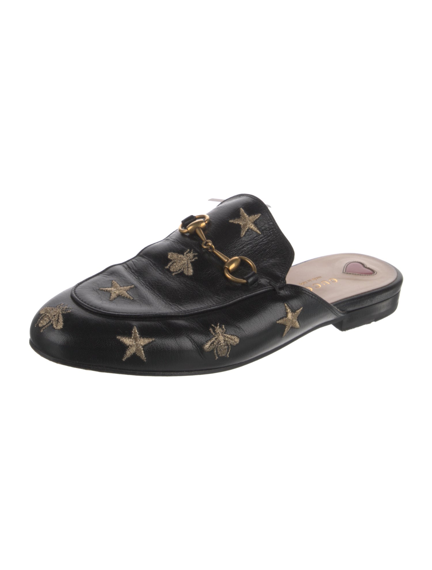 Gucci Horsebit Accent Leather Mules