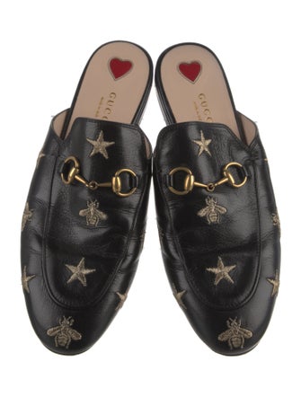 Gucci Horsebit Accent Leather Mules