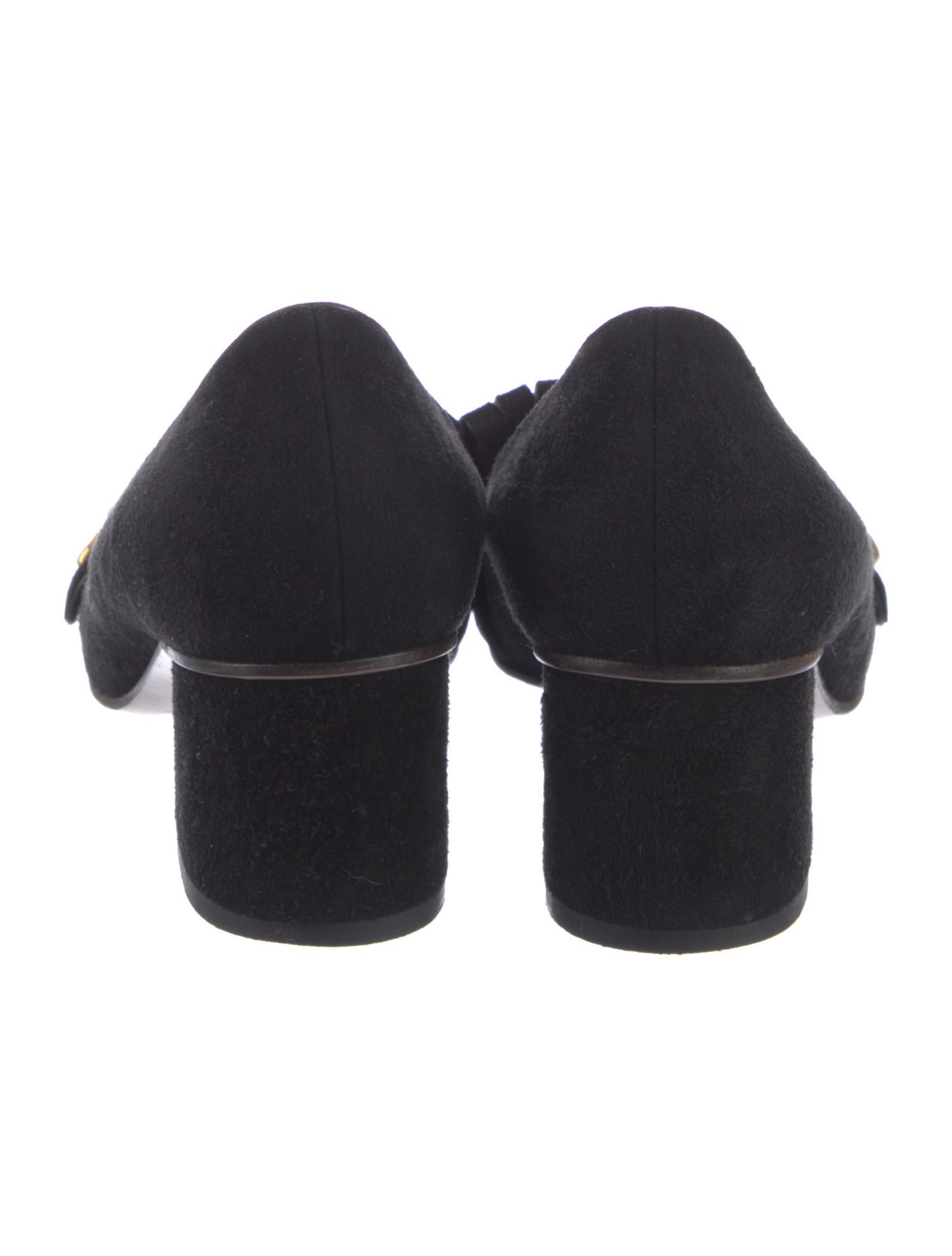 Gucci Double G Logo Suede Pumps