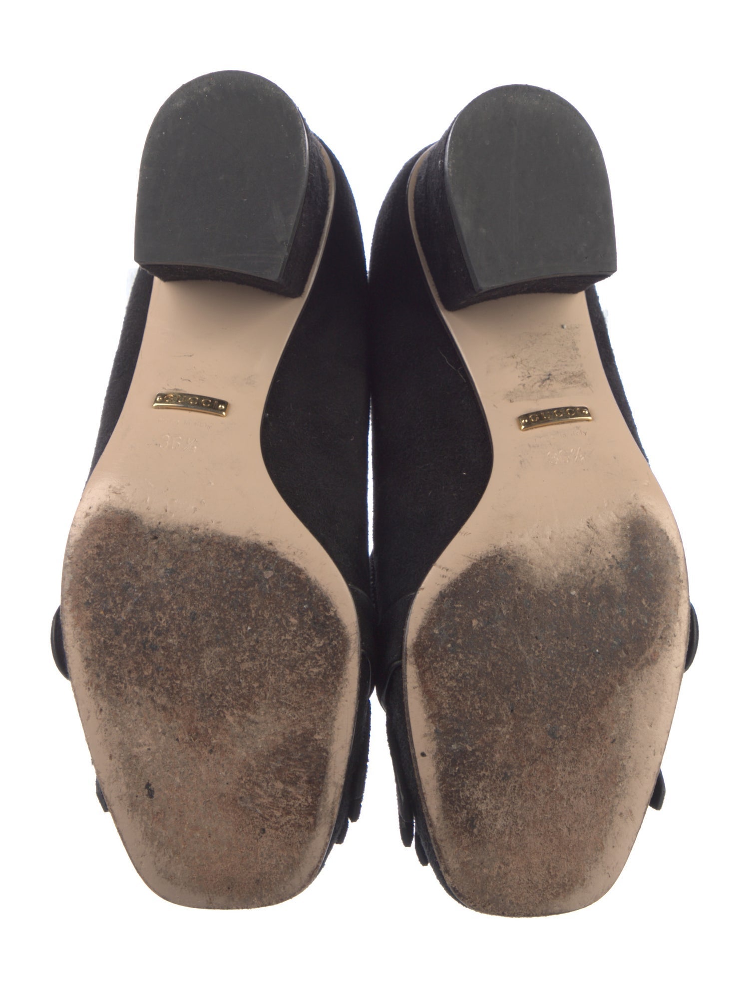 Gucci Double G Logo Suede Pumps