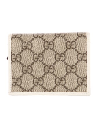 Gucci Horsebit 1955 Card Case GG Supreme Compact Wallet