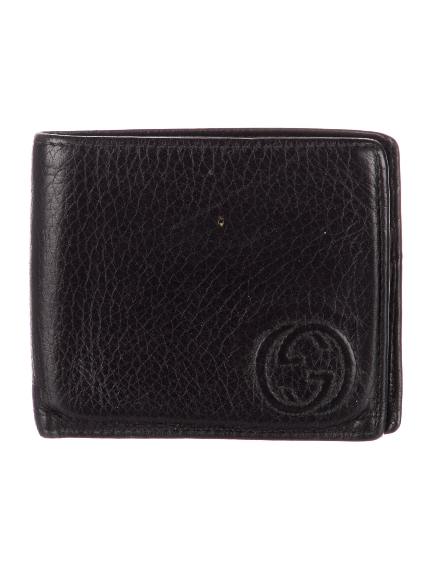 Gucci Interlocking G Logo Leather Compact Wallet