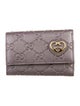 Gucci Lovely Heart French Flap Wallet GG Signature Wallet