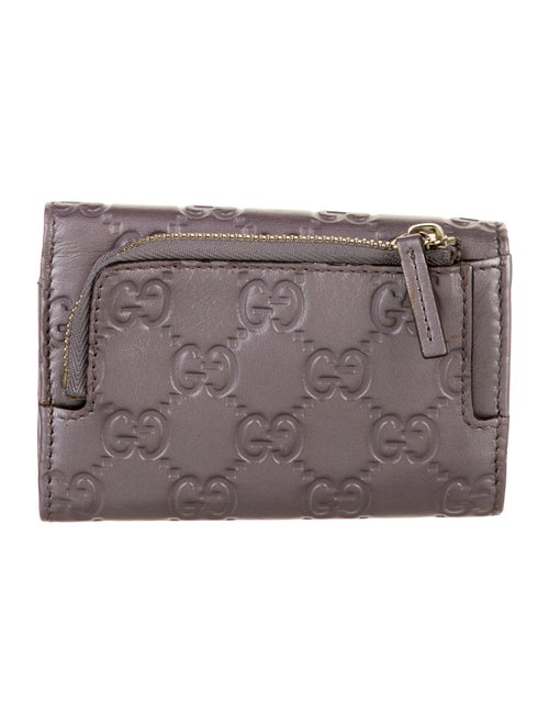 Gucci Lovely Heart French Flap Wallet GG Signature Wallet