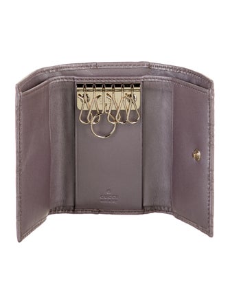 Gucci Lovely Heart French Flap Wallet GG Signature Wallet