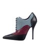 Gucci Leather Colorblock Pattern Pumps