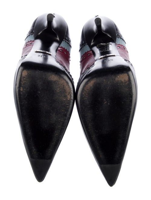 Gucci Leather Colorblock Pattern Pumps