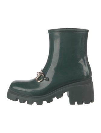 Gucci Horsebit Accent Rubber Rain Boots