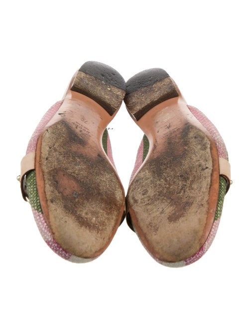 Gucci Horsebit Accent Canvas Mules