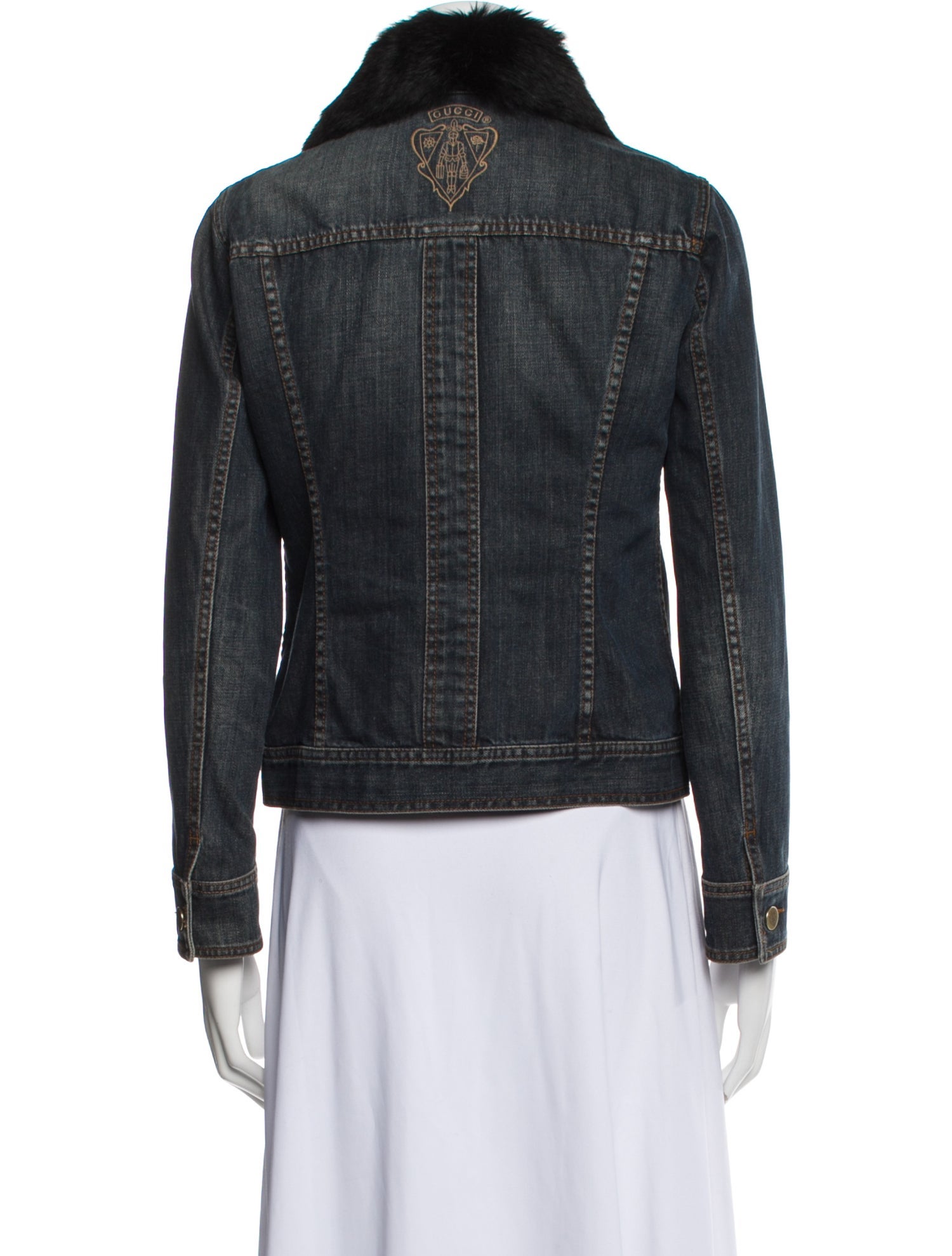 Gucci 2006 Colorblock Pattern Denim Jacket