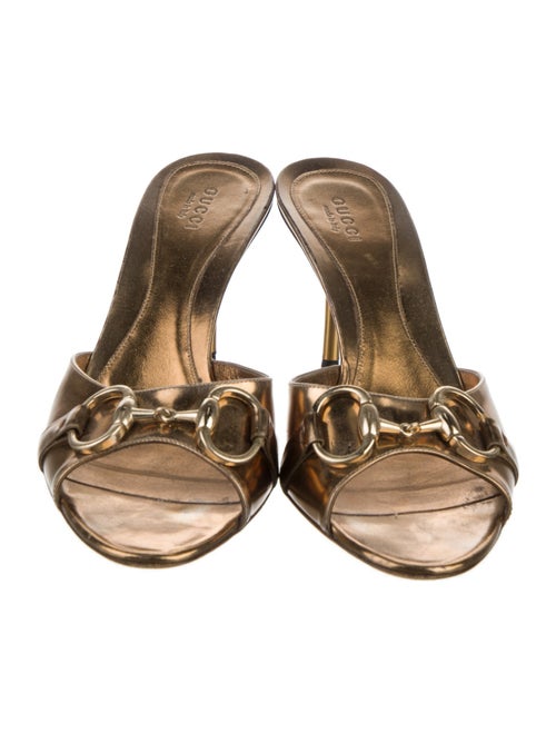 Gucci Horsebit Accent Leather Slides