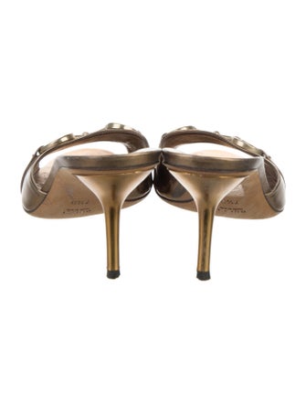 Gucci Horsebit Accent Leather Slides