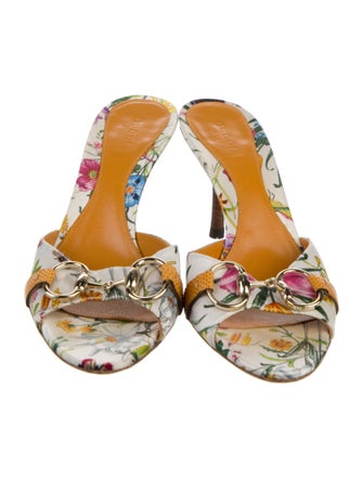 Gucci Flora Print Slides
