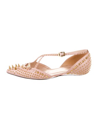 Gucci Faux Pearl Accents Leather D'Orsay Flats